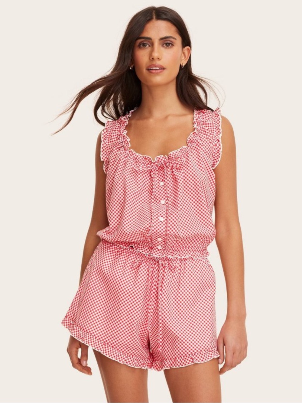 Parke x Target Shell Tank Top Red Gingham S NWT